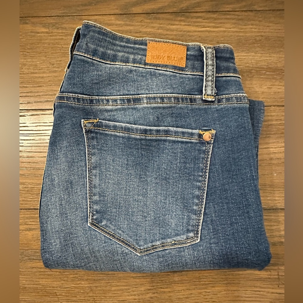 Judy Blue Dark Wash Straight Leg Jeans Size 13/31 - Picture 1 of 6